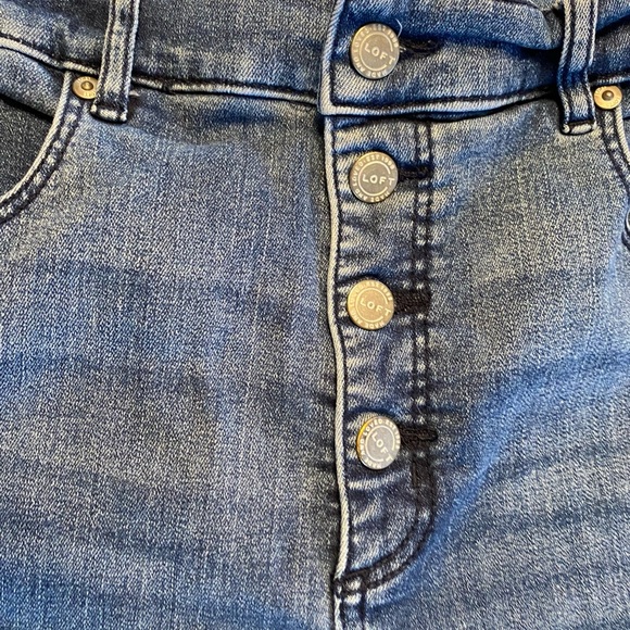 Loft high waist skinny with ankle slit and cropped Size 12 - Picture 3 of 7